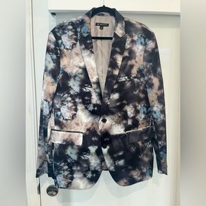 Dye, silk finish blazer jacket